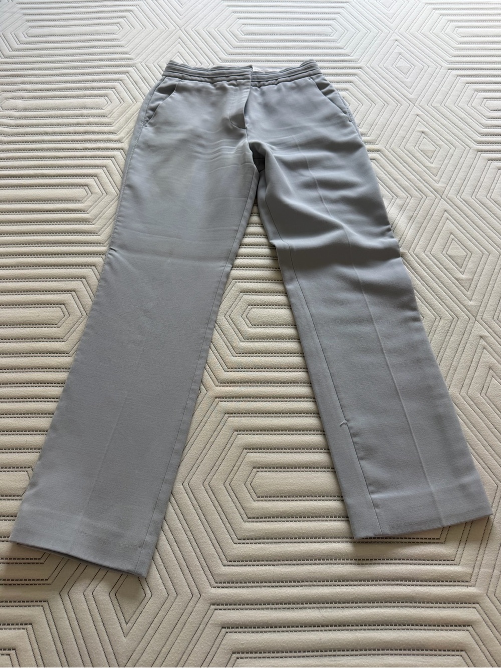 Victoria Beckham Gray Straight-Leg Dress Pants